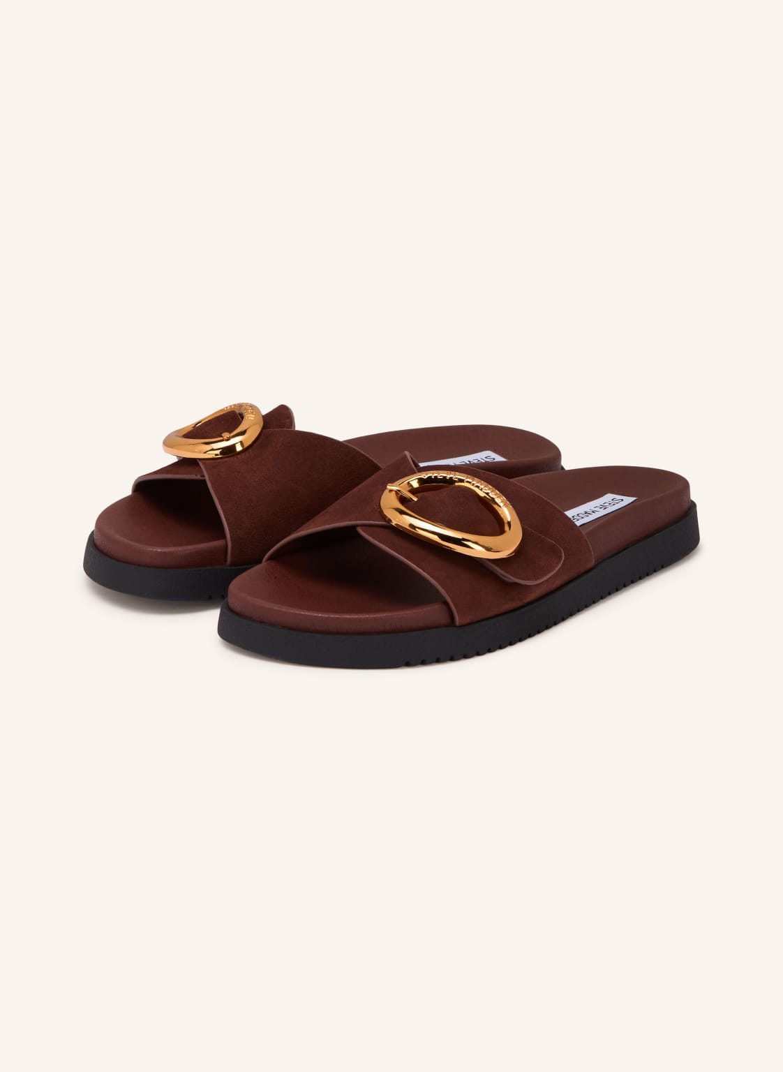 Produktový obrázek Steve Madden Steve Madden Pantofle Mistify tmavě hnědá / zlatá