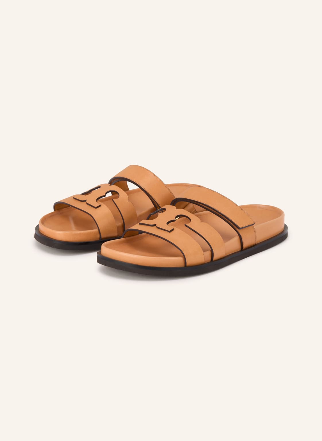 Produktový obrázek TORY BURCH Tory Burch Pantofle Ines hnědá / zlatá