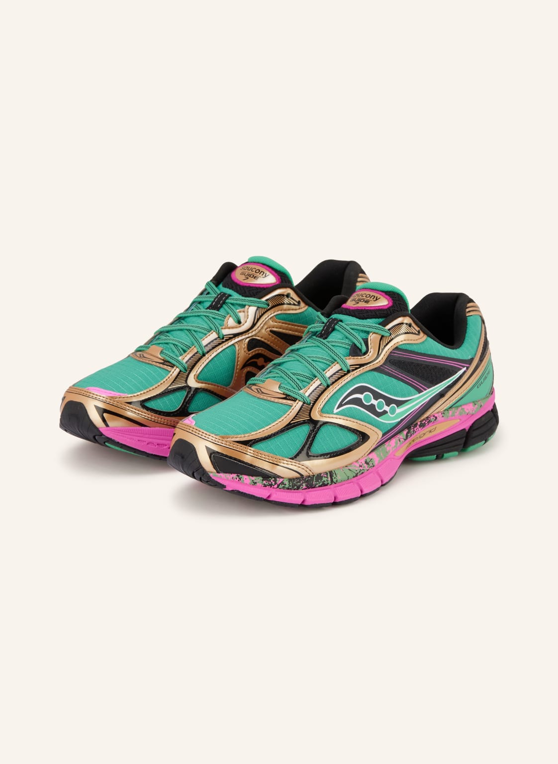 Produktový obrázek Saucony Saucony Tenisky Progrid Guide 7 zelená / zlatá / černá
