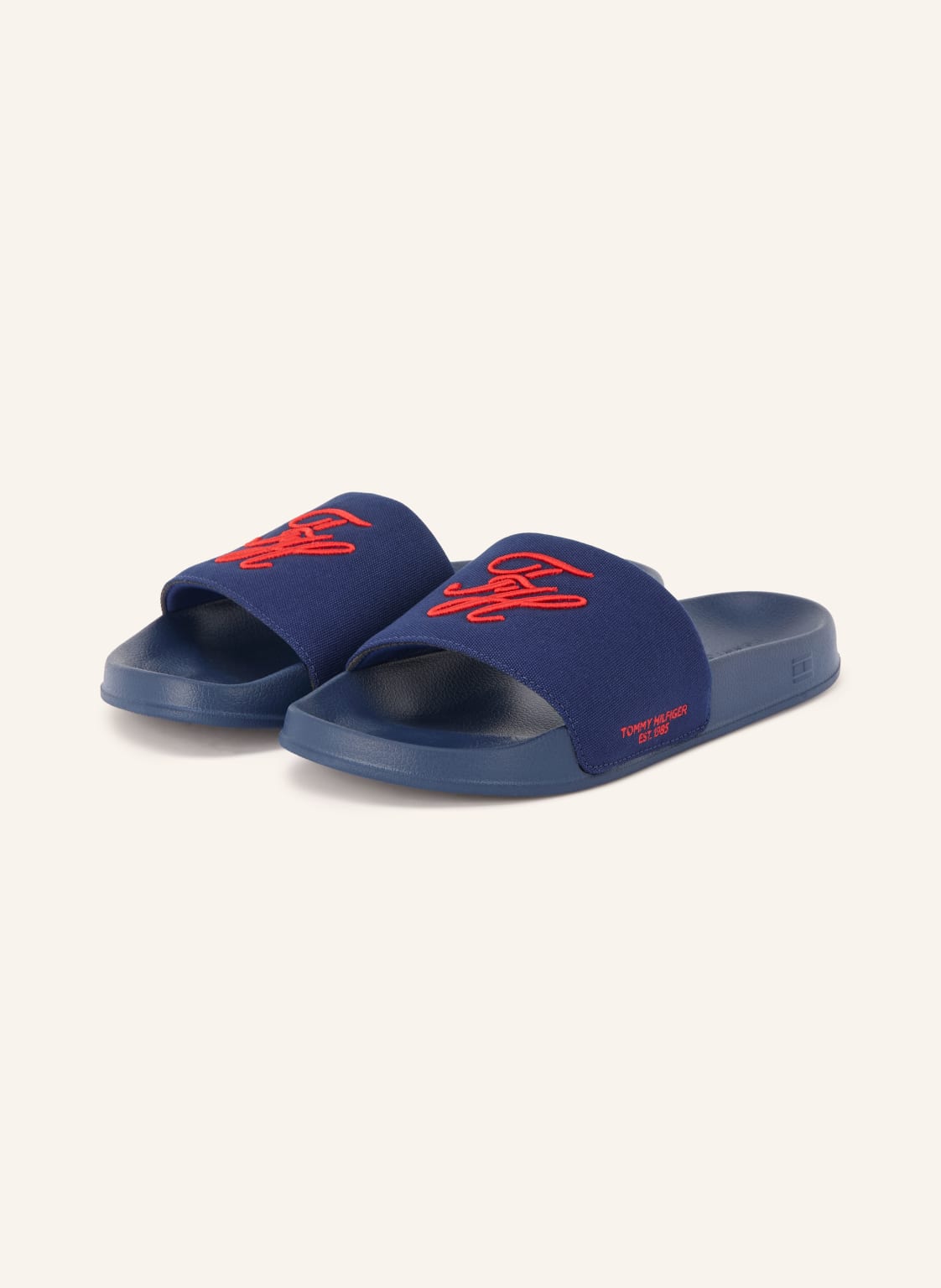 Produktový obrázek Tommy Hilfiger Tommy Hilfiger Pantofle tmavě modrá / červená