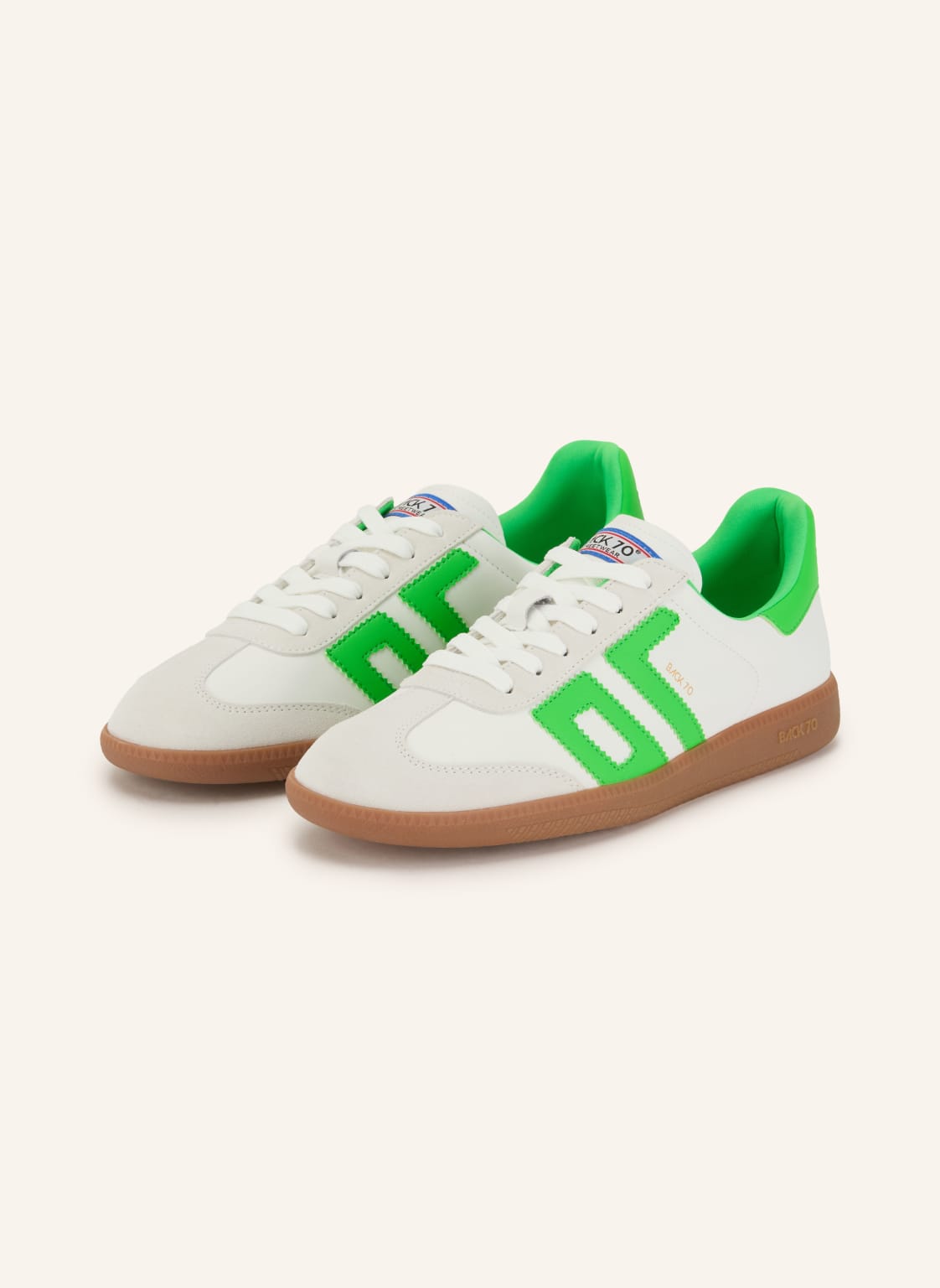 Produktový obrázek BACK 70 Back 70 Tenisky Cloud bílá / koňaková / neonově zelená