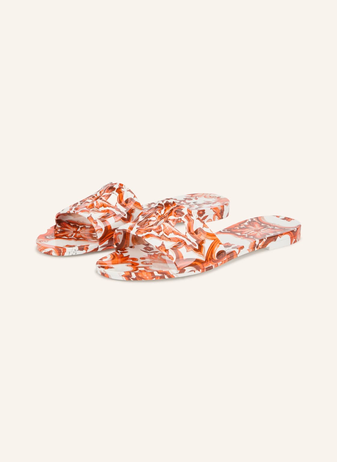 Produktový obrázek Dolce & Gabbana Dolce & Gabbana Pantofle oranžová / bílá