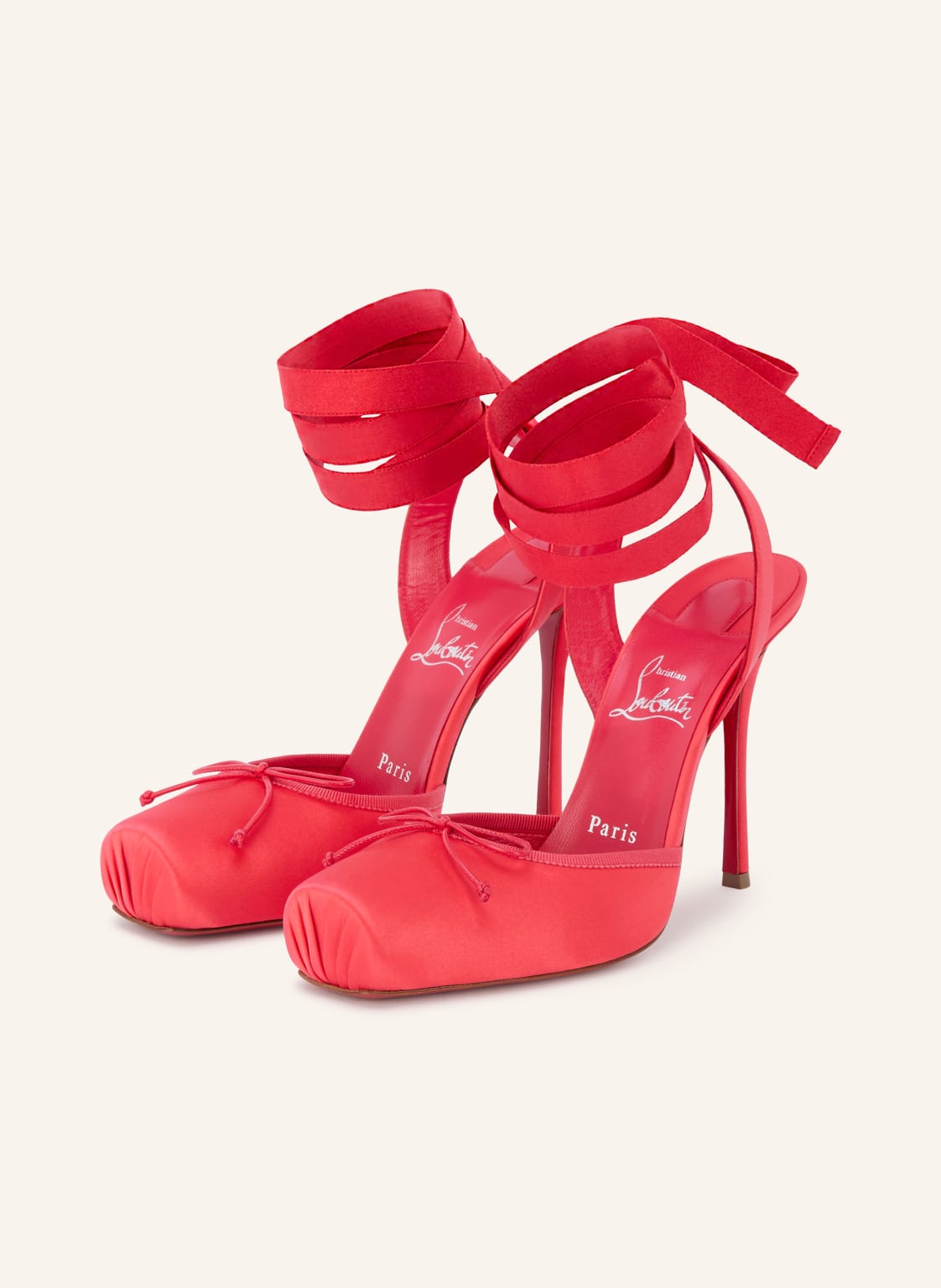 Produktový obrázek Christian Louboutin Christian Louboutin Slingpumps S Otevřenou Patou Cassia Lace Up 100 červená