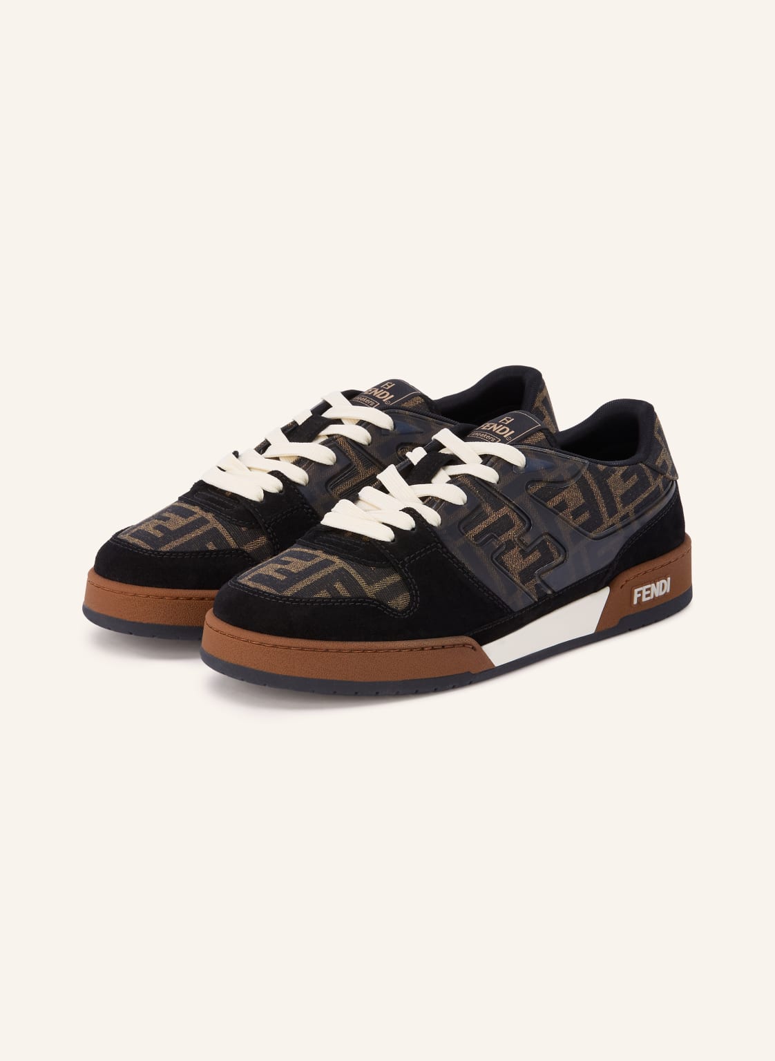 Produktový obrázek Fendi Fendi Sneakersy Match tmavě hnědá / béžová