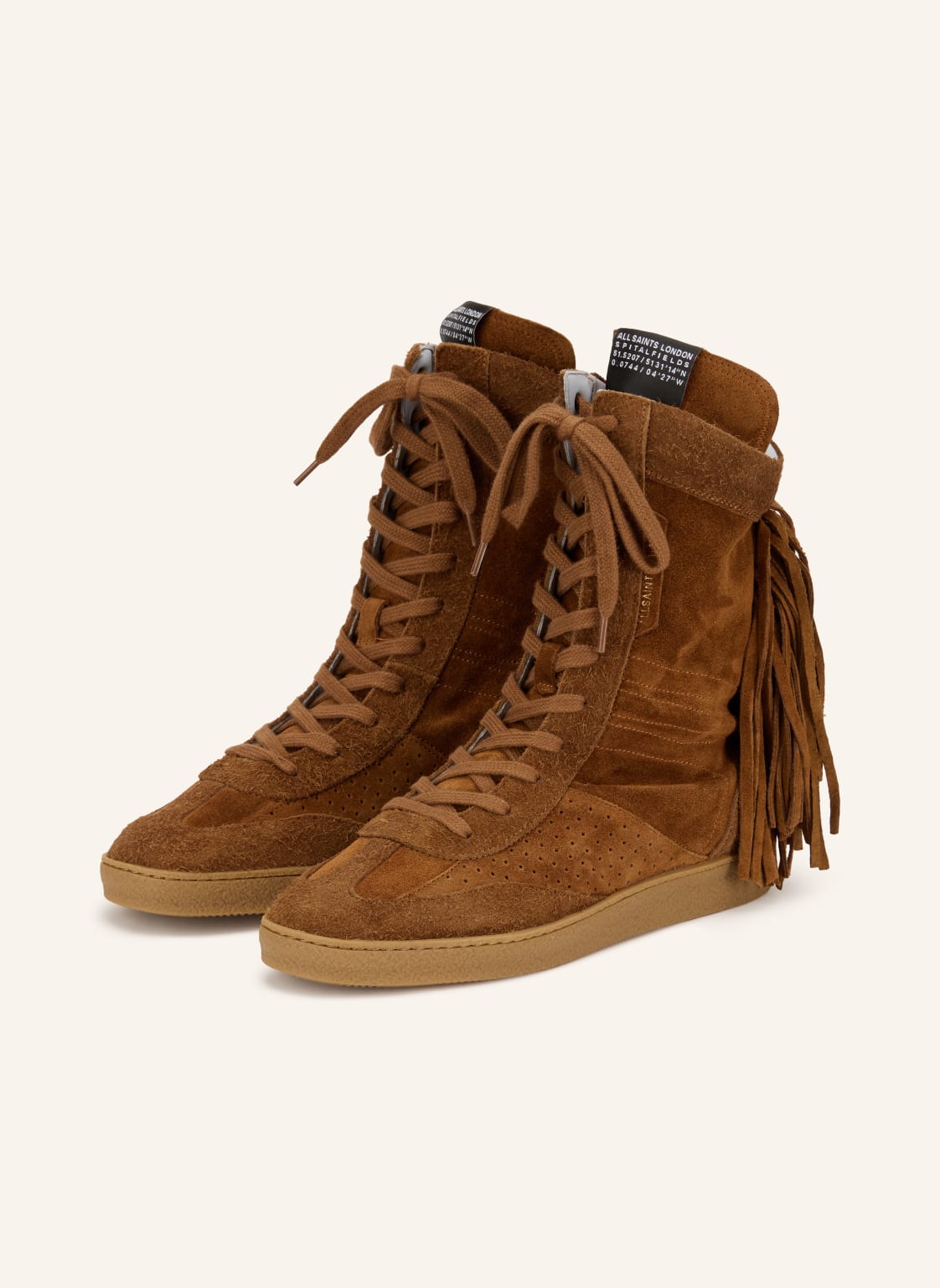 Produktový obrázek AllSaints Allsaints Vysoké Tenisky Louise hnědá