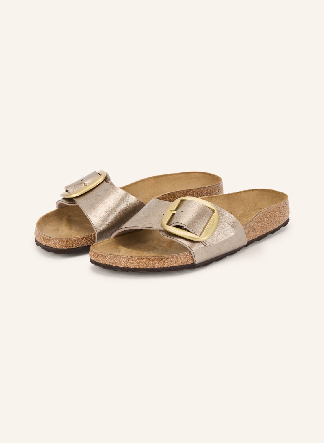 Produktový obrázek Birkenstock Birkenstock Pantofle Madrid Big Buckle černošedá / zlatá