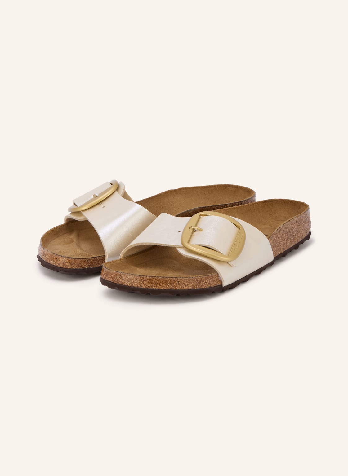 Produktový obrázek Birkenstock Birkenstock Pantofle Madrid Big Buckle režná / zlatá