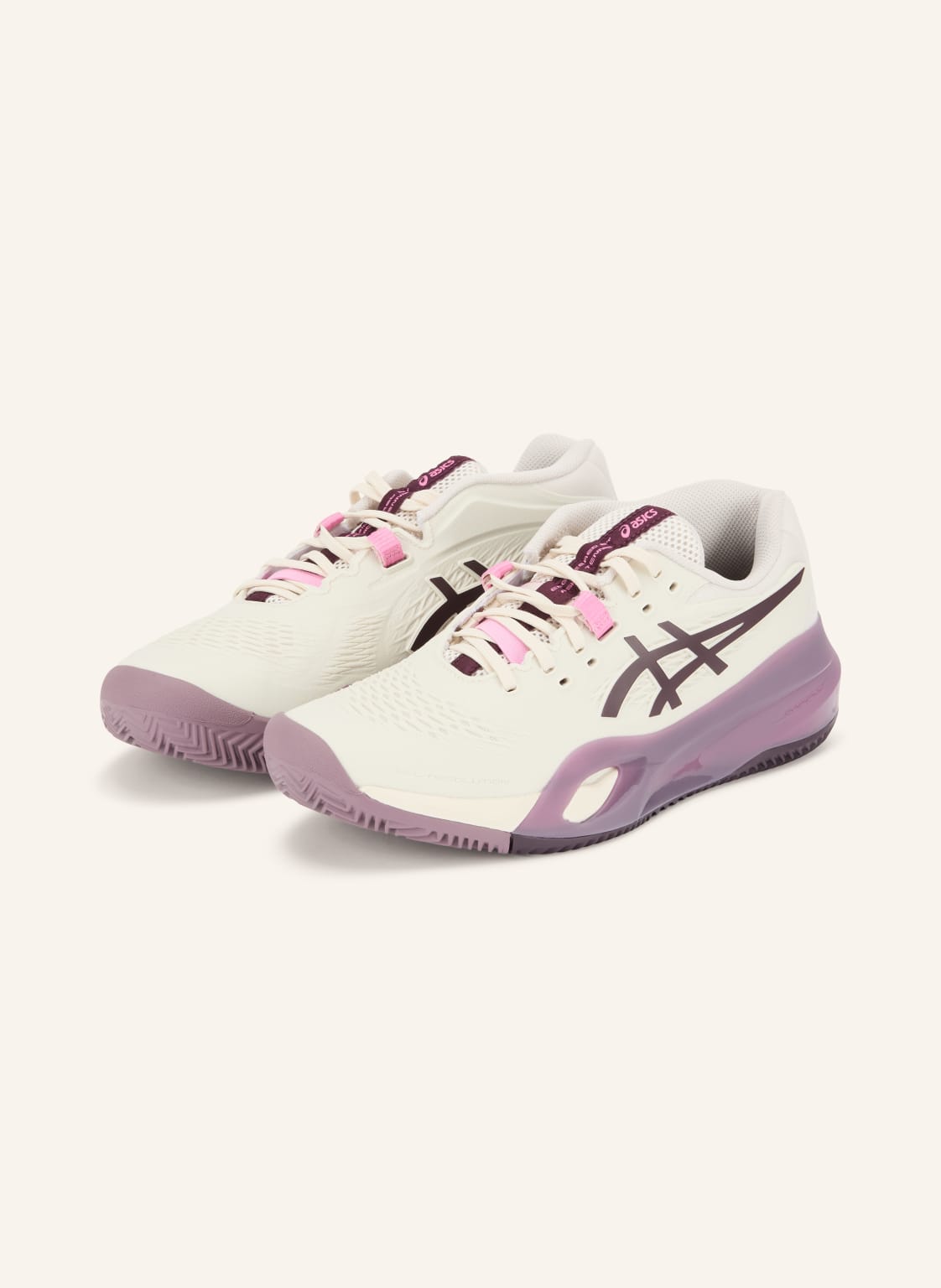 Produktový obrázek ASICS Asics Tenisové Boty Gel-Resolution X Clay krémová / růžová / tmavě fialová
