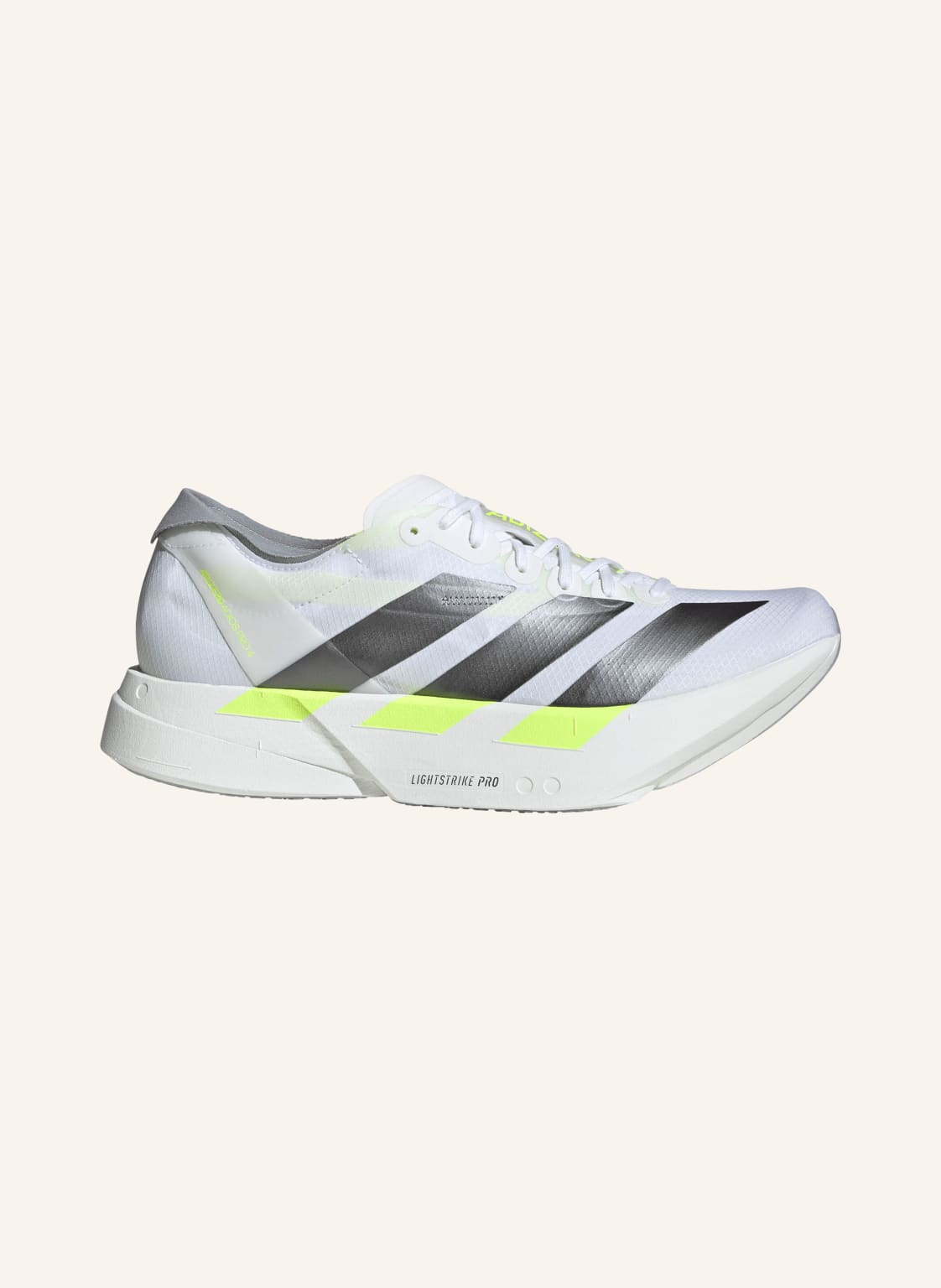 Produktový obrázek Adidas Adidas Běžecké Boty Adizero Adios Pro 4 bílá / šedá / neonově žlutá