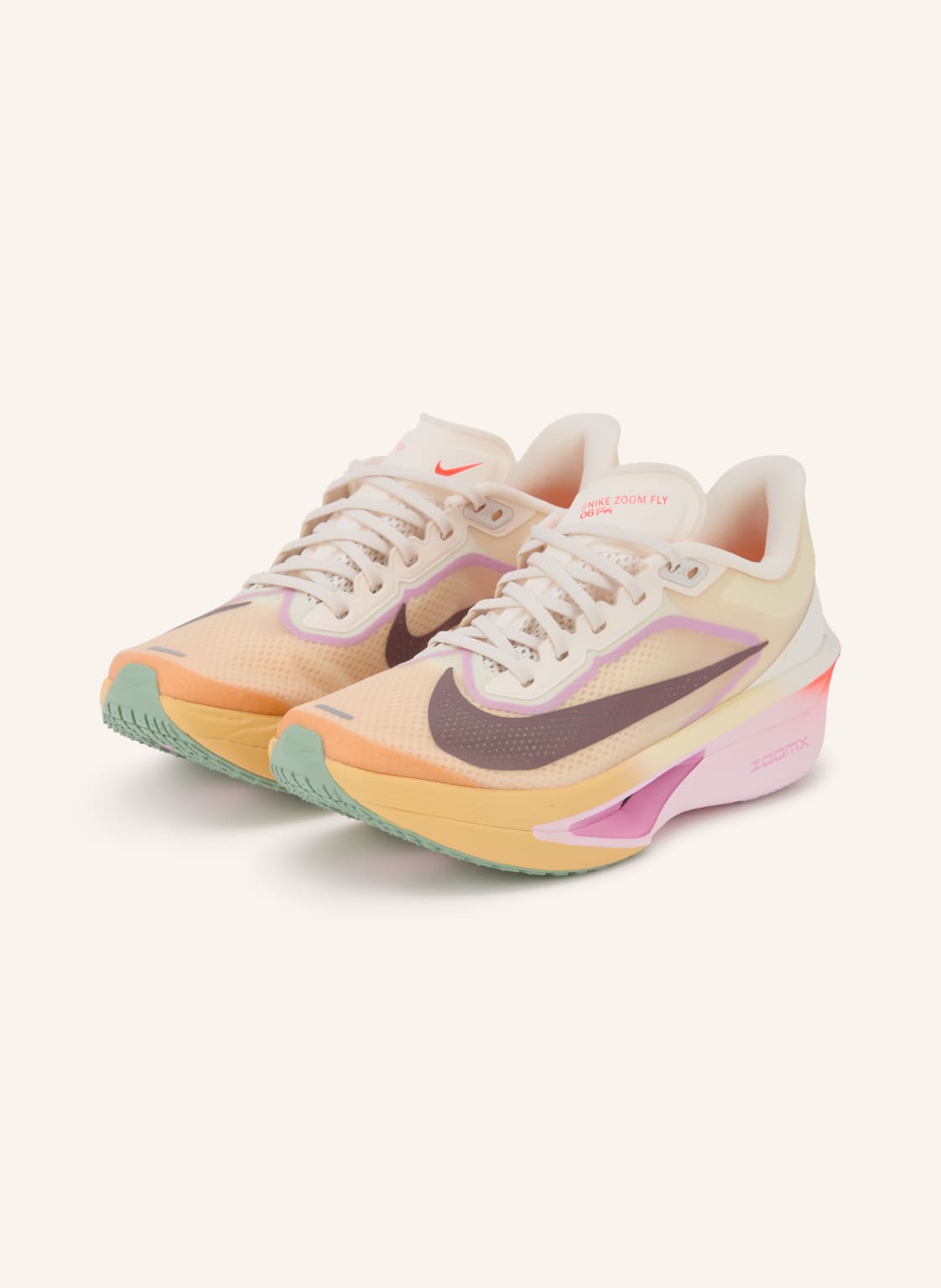 Produktový obrázek Nike Nike Běžecké Boty Zoom Fly 6 béžová / růžová / oranžová