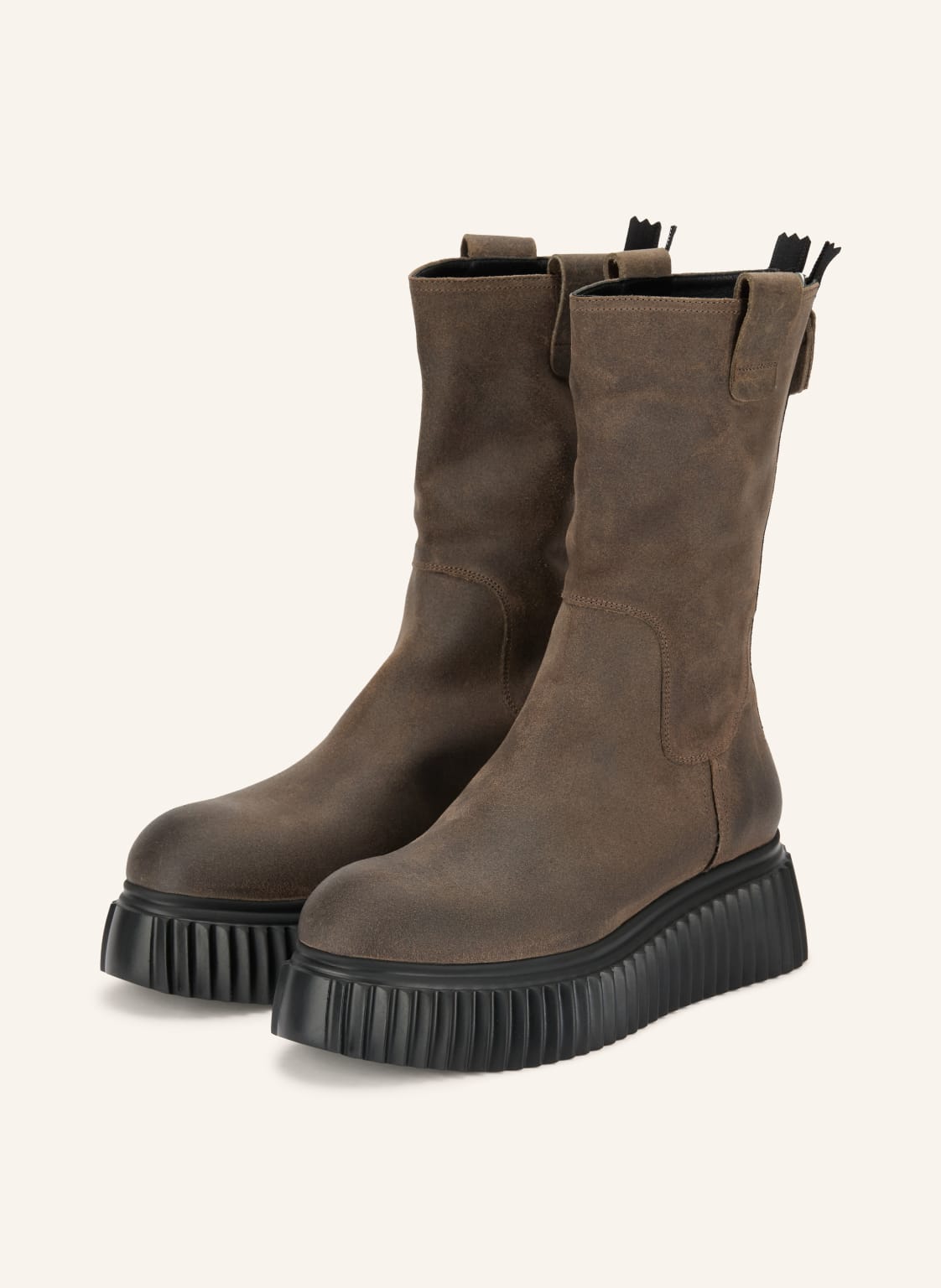Produktový obrázek AGL Agl Boots Na Platformě Milagros tmavě šedá / stříbrná