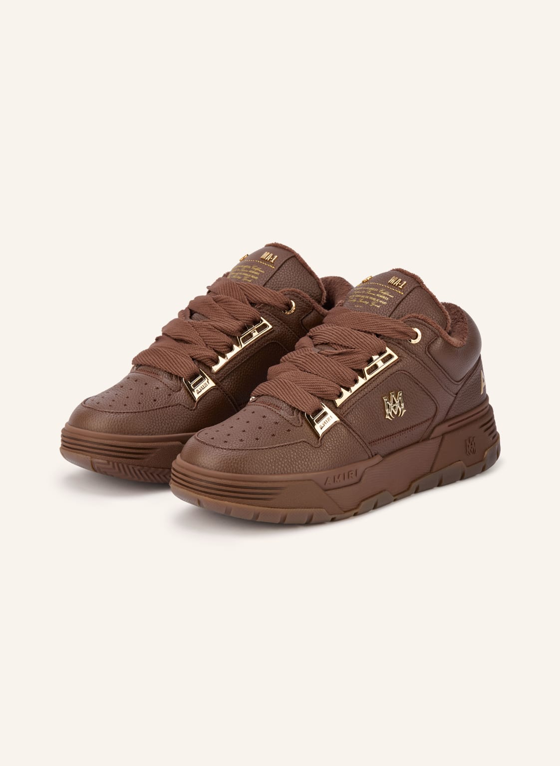 Produktový obrázek AMIRI Amiri Sneakersy Chrome Ma-1 tmavě hnědá / zlatá