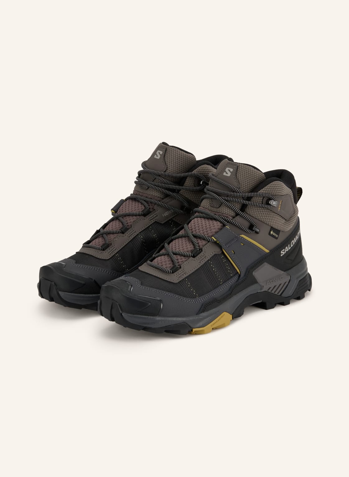 Produktový obrázek Salomon Salomon Turistické Boty X Ultra 5 Mid Gtx tmavě šedá / šedá / tmavě žlutá