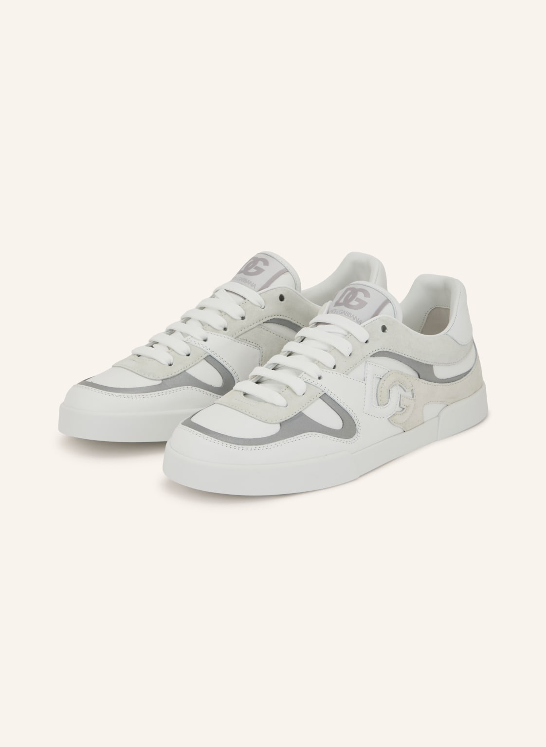 Produktový obrázek Dolce & Gabbana Dolce & Gabbana Sneakersy Portofino bílá / stříbrná / béžová