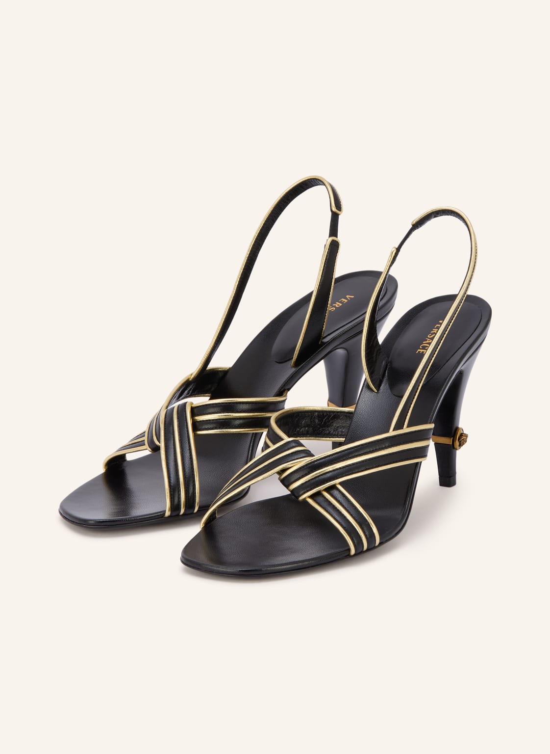 Produktový obrázek Versace Versace Sandály černá / zlatá