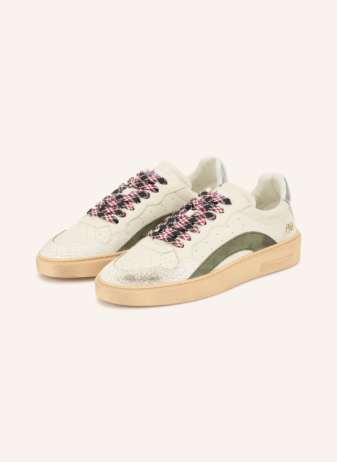Produktový obrázek Dsquared2 dsquared2 Sneakersy Rider režná / stříbrná / khaki