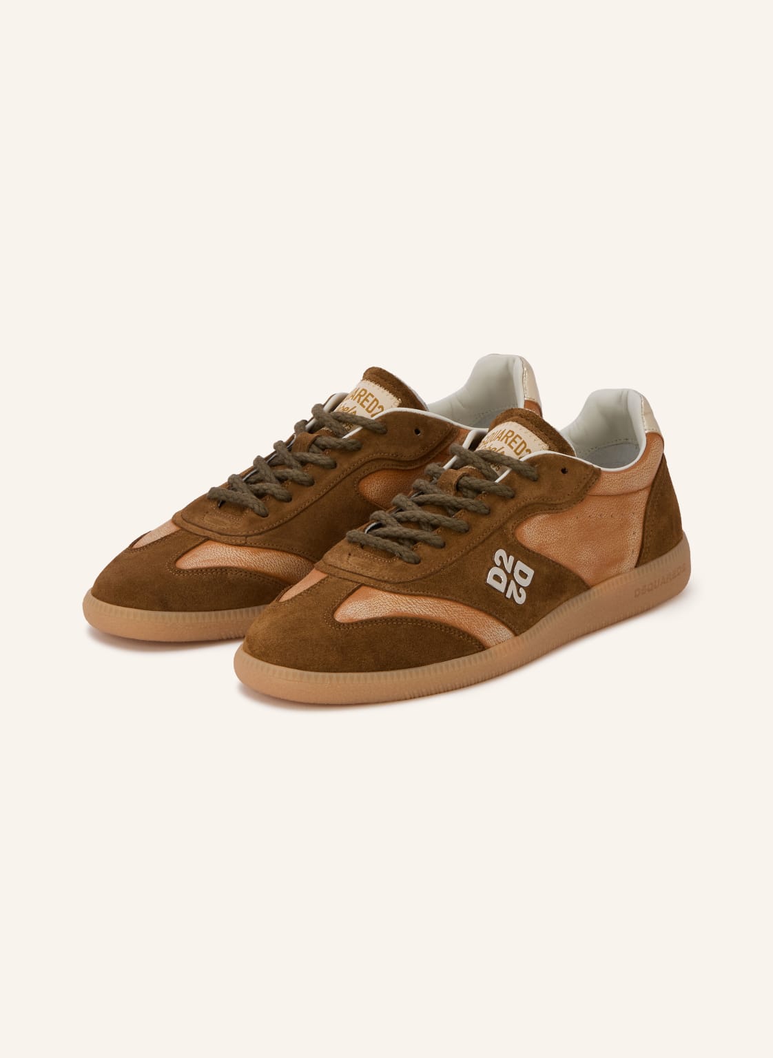 Produktový obrázek Dsquared2 dsquared2 Sneakersy hnědá / stříbrná / velbloudí