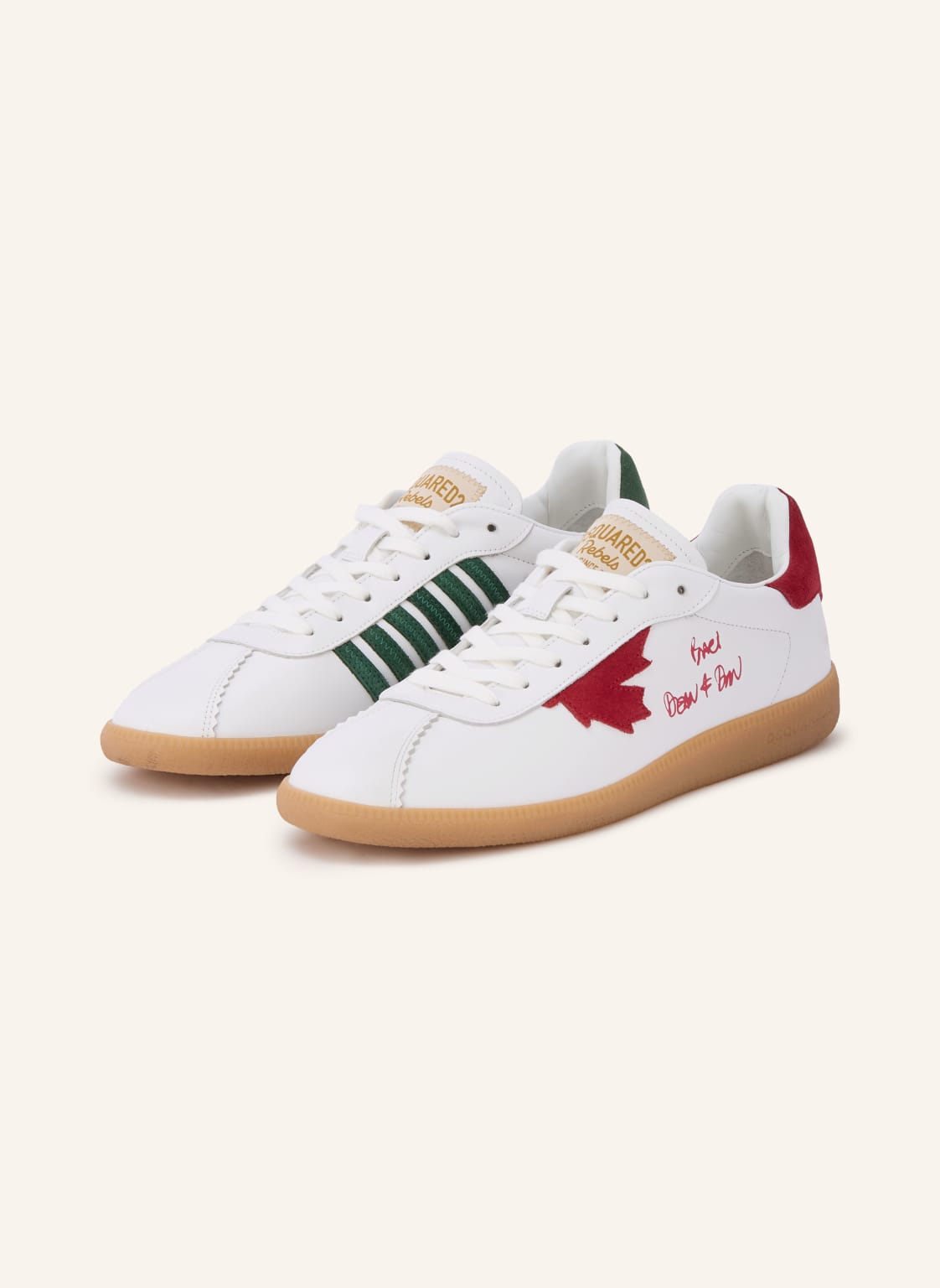 Produktový obrázek Dsquared2 dsquared2 Sneakersy bílá / červená / zelená