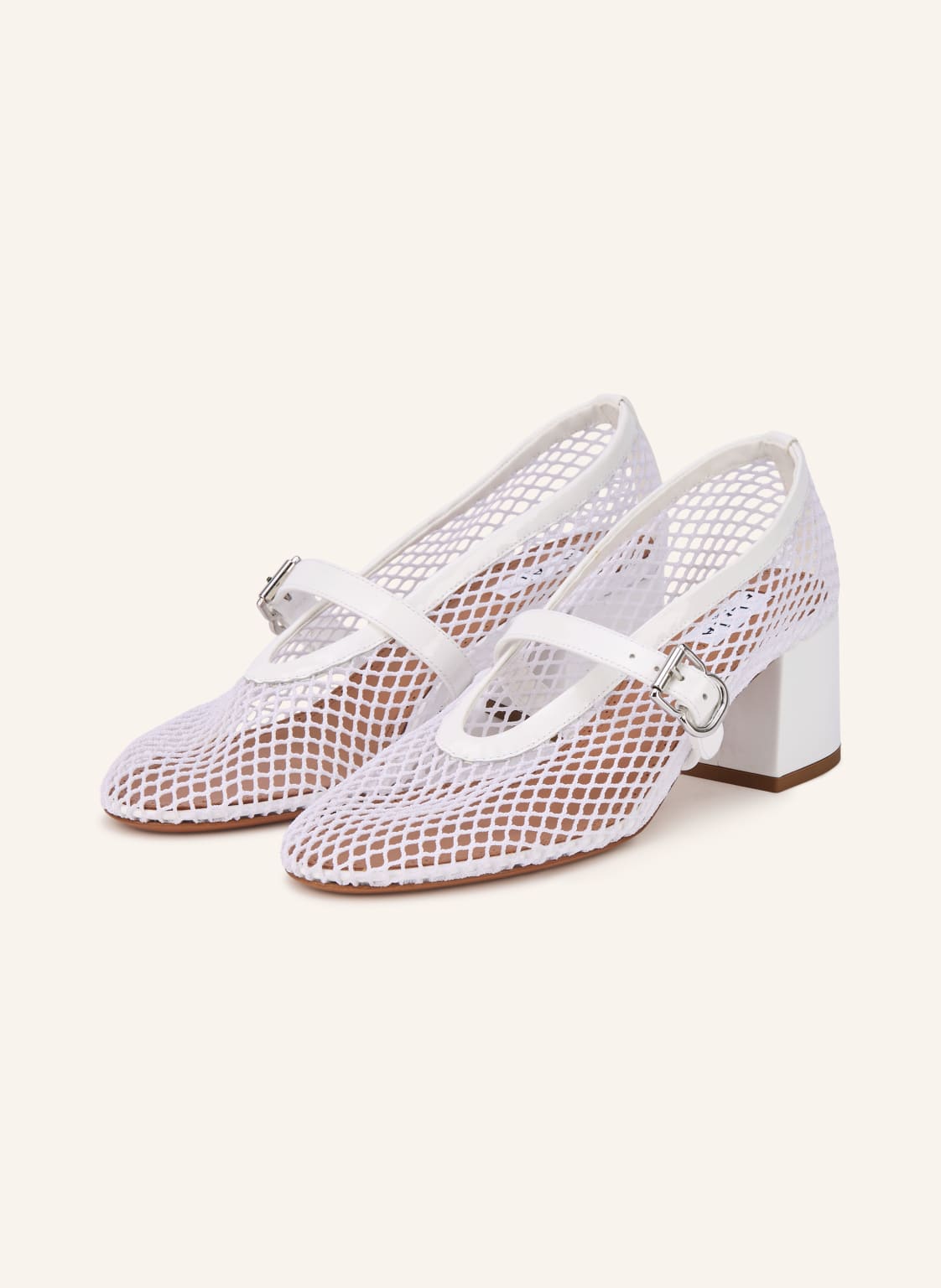 Produktový obrázek ALAÏA Alaïa Mary-Jane Lodičky bílá / stříbrná