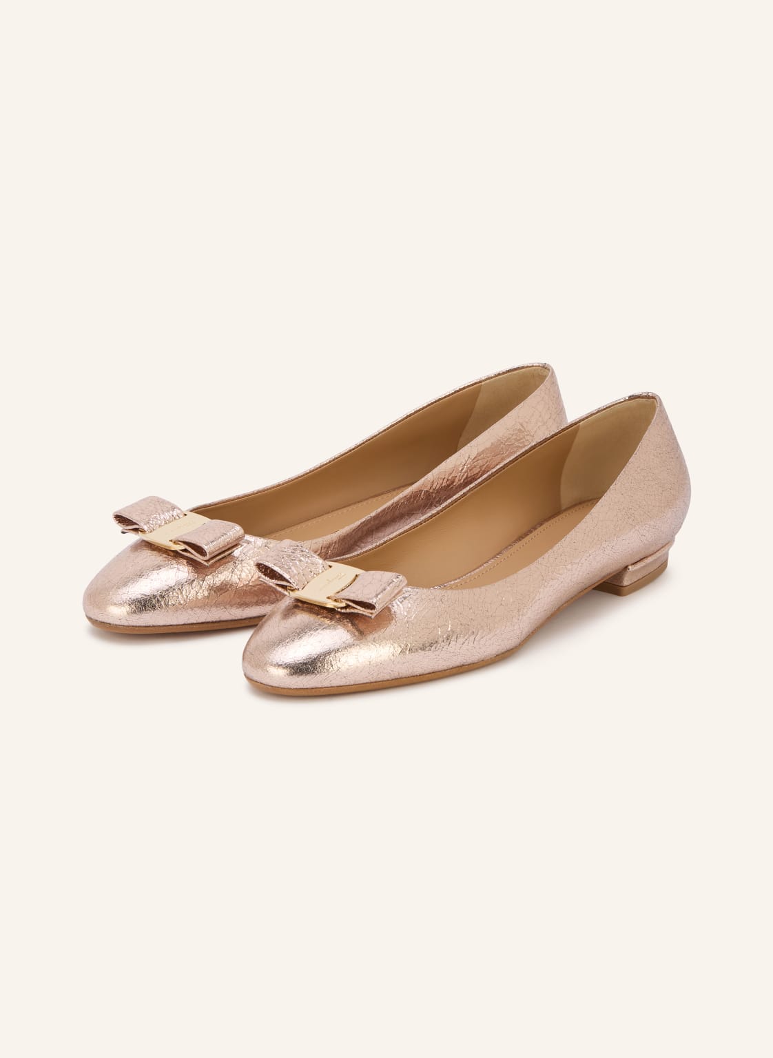 Produktový obrázek FERRAGAMO Ferragamo Baleríny Varina 2.0 barva růžového zlata / zlatá