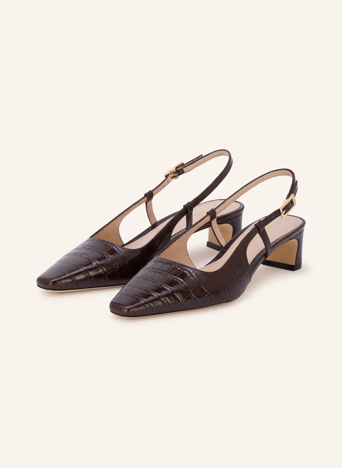 Produktový obrázek Stuart Weitzman Stuart Weitzman Slingpumps Baby Babette hnědá / tmavě hnědá