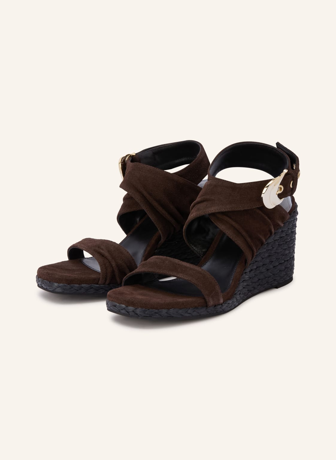 Produktový obrázek BA&SH Ba&Sh Wedges Cecile tmavě hnědá / zlatá