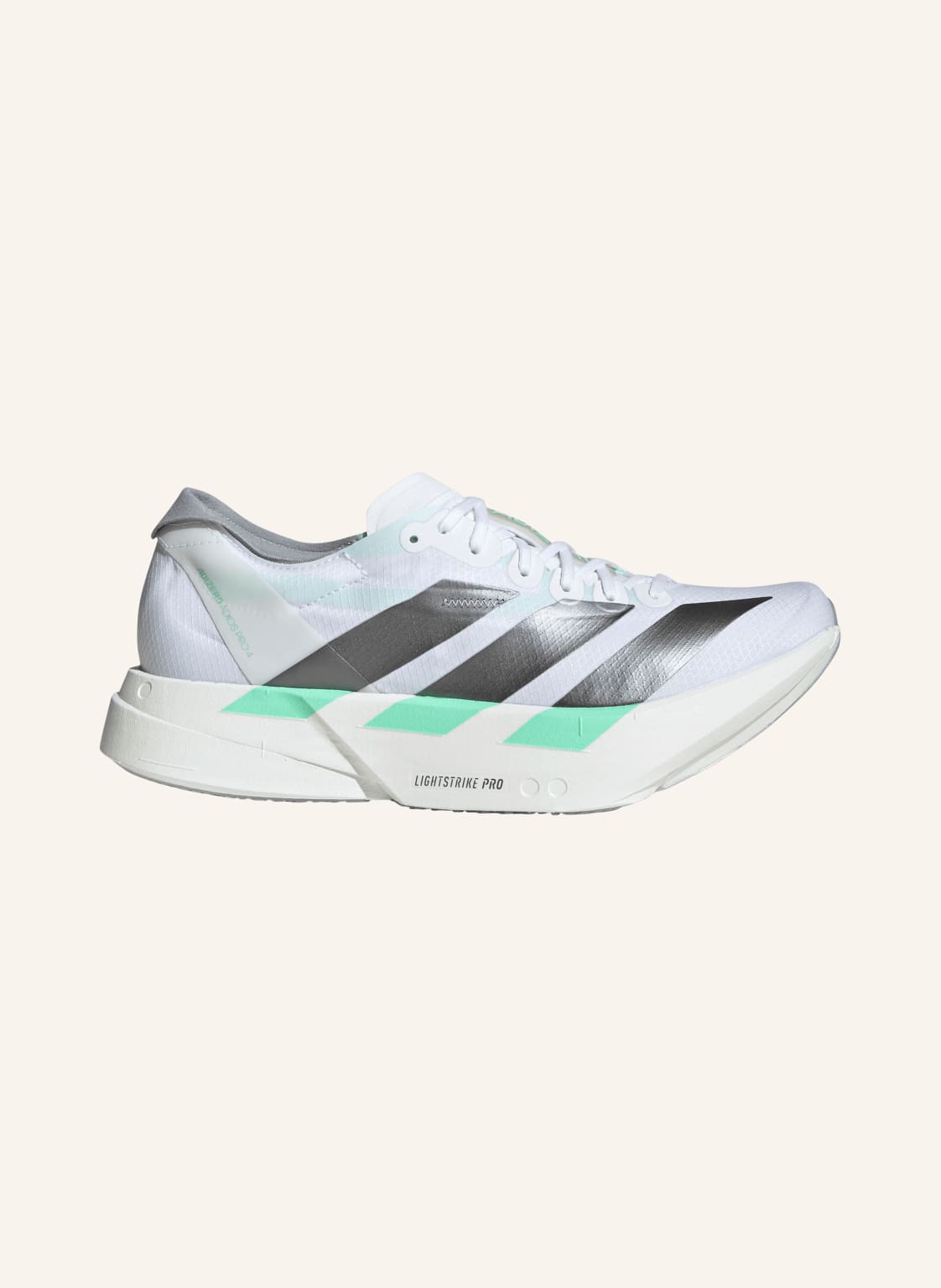 Produktový obrázek Adidas Adidas Běžecké Boty Adizero Adios Pro 4 bílá / tmavě šedá / mátová