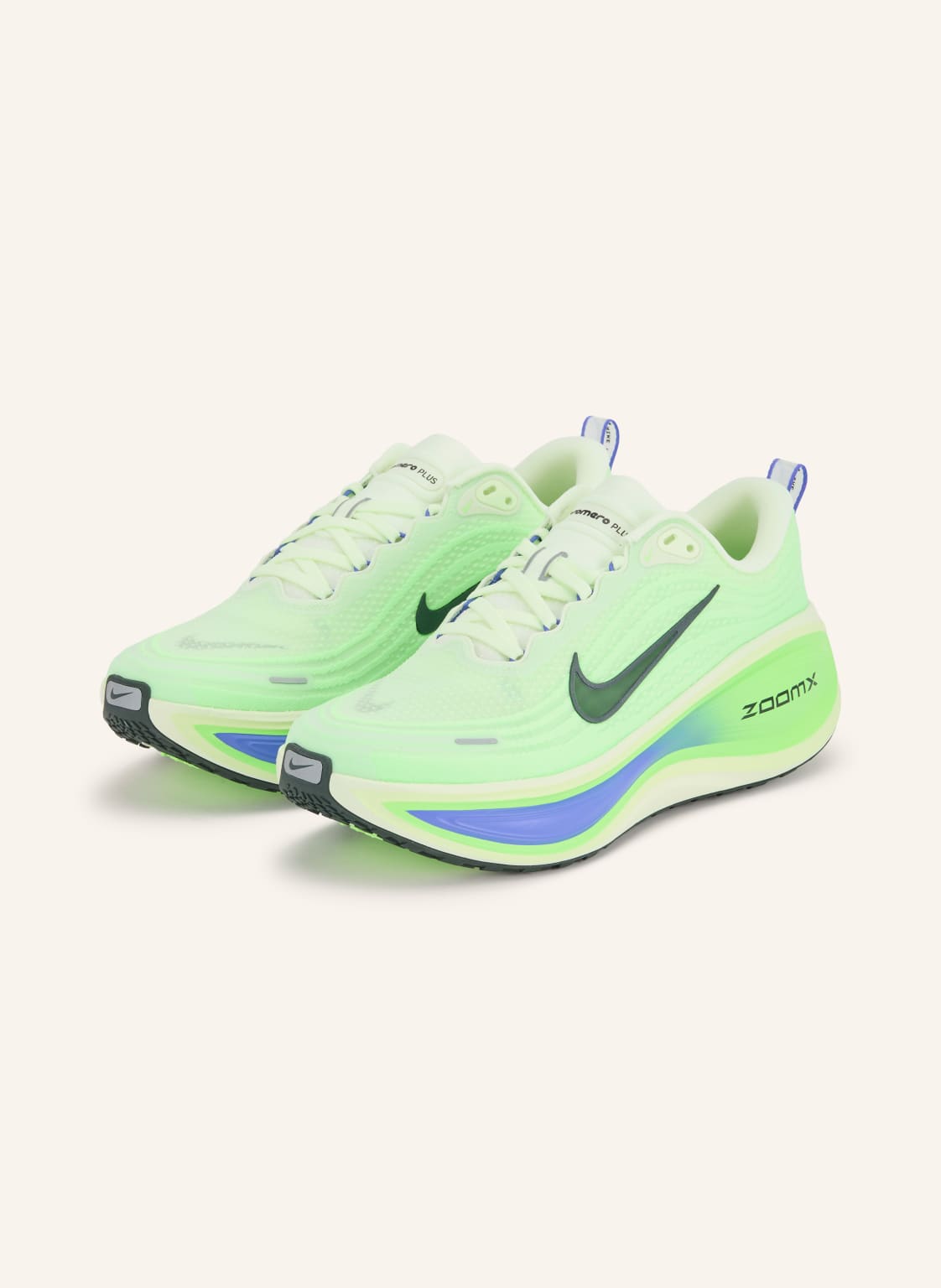 Produktový obrázek Nike Nike Běžecké Boty Vomero Plus neonově zelená / světle zelená / tmavě modrá