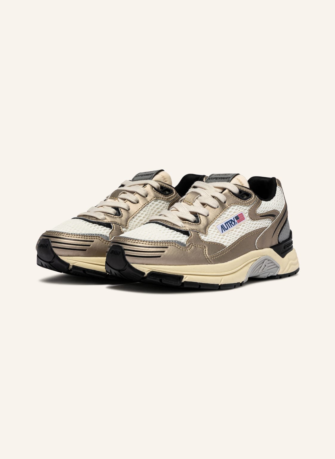 Produktový obrázek AUTRY Autry Sneakersy Hyperway Low Wom krémová / zlatá / černá