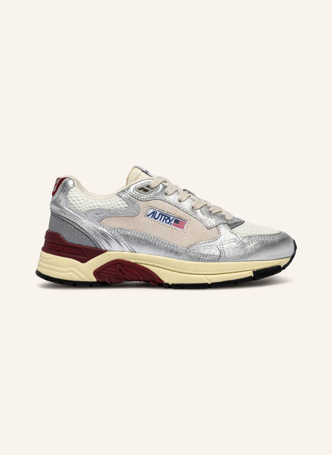 Produktový obrázek AUTRY Autry Sneakersy Hyperway Low stříbrná / tmavě červená / bílá