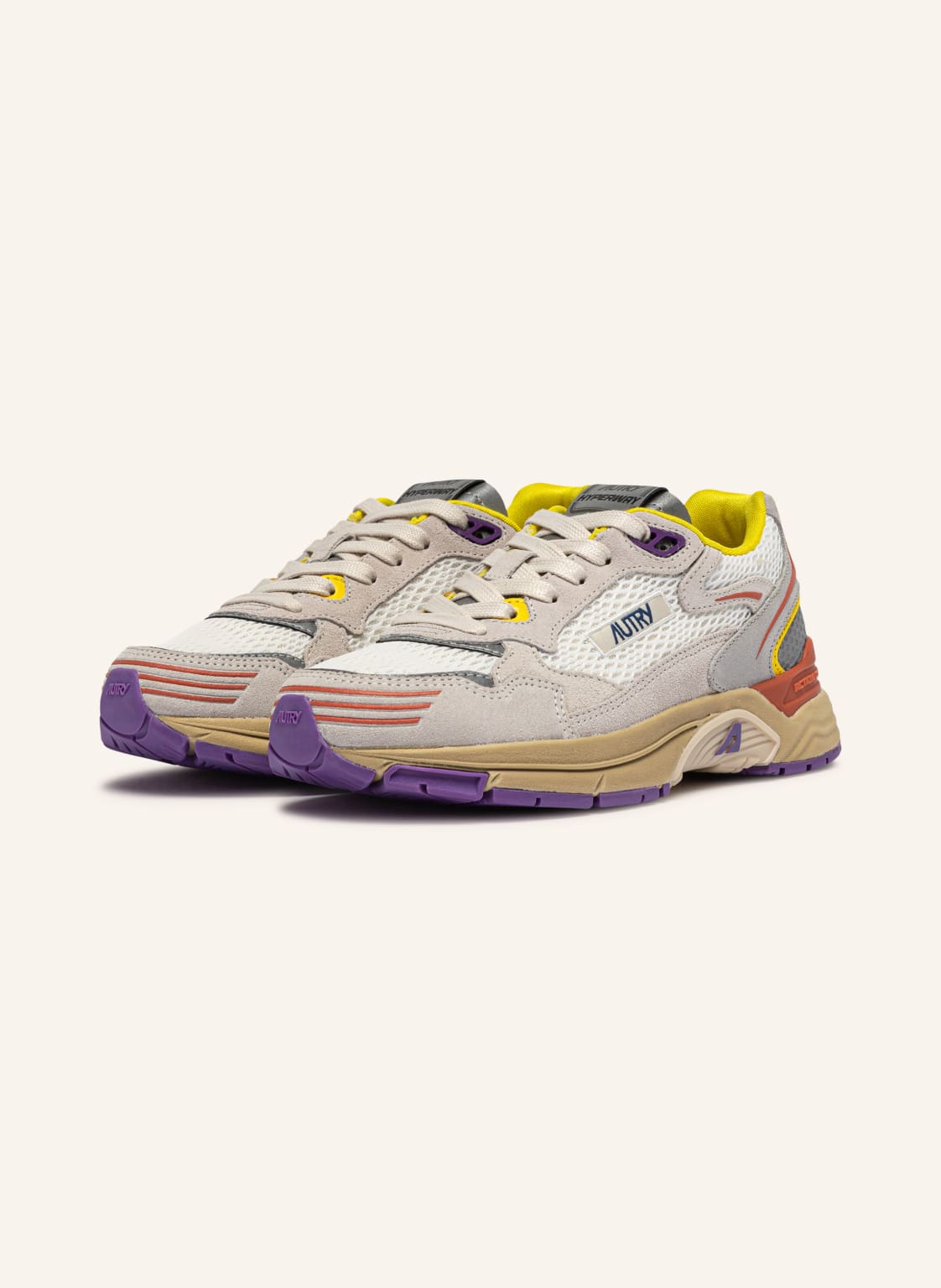 Produktový obrázek AUTRY Autry Sneakersy Hyperway Low Ci krémová / světle šedá / žlutá
