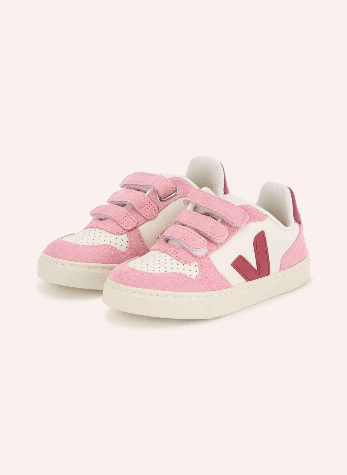 Produktový obrázek Veja Veja Sneakersy Small V-10 růžová / tmavě červená / bílá