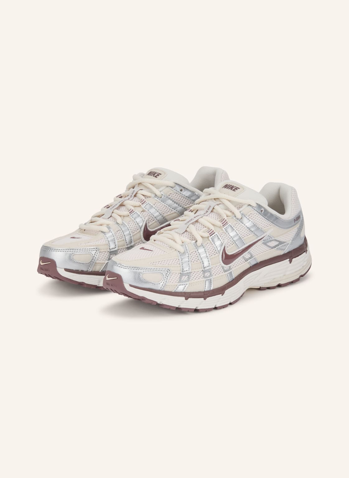Produktový obrázek Nike Nike Sneakersy P-6000 bílá / stříbrná / tmavě červená