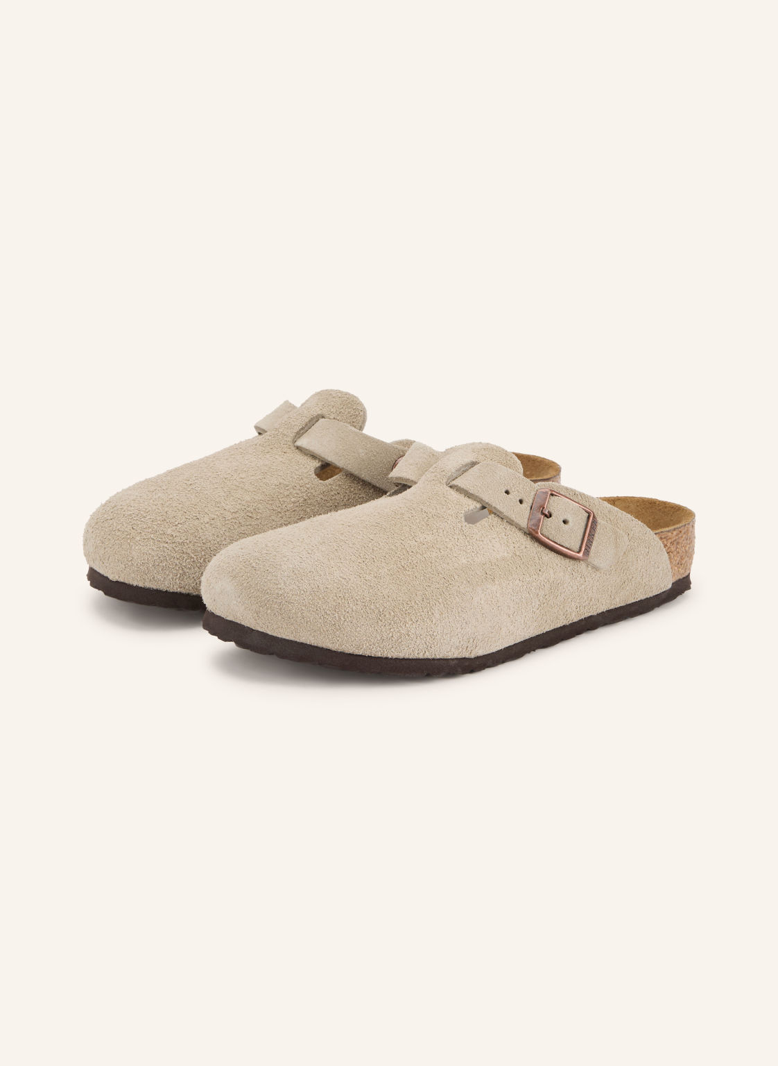 Produktový obrázek Birkenstock Birkenstock Pantofle Boston Kids Leve Taupe Suede Leather světle šedá