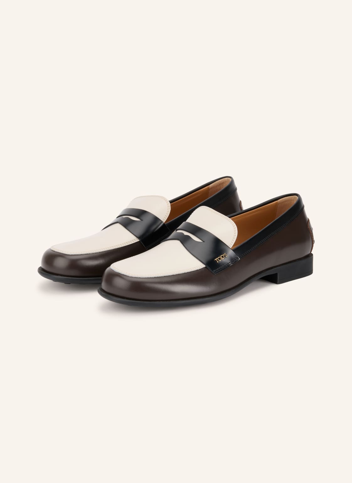 Produktový obrázek TOD'S Tod's Penny Mokasíny tmavě hnědá / bílá / černá