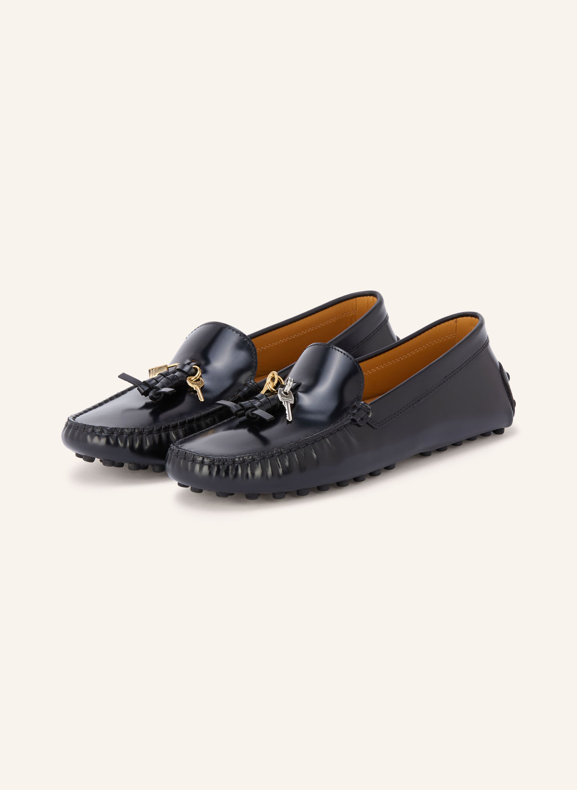 Produktový obrázek TOD'S Tod's Mokasíny Gommino černá / stříbrná / zlatá