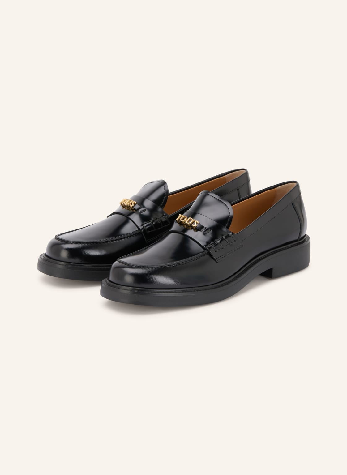 Produktový obrázek TOD'S Tod's Mokasíny Gomma černá / zlatá