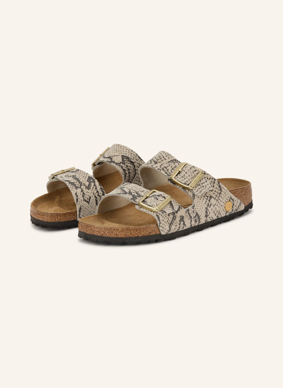 Produktový obrázek Birkenstock Birkenstock Pantofle Arizona tmavě šedá / zlatá / béžová