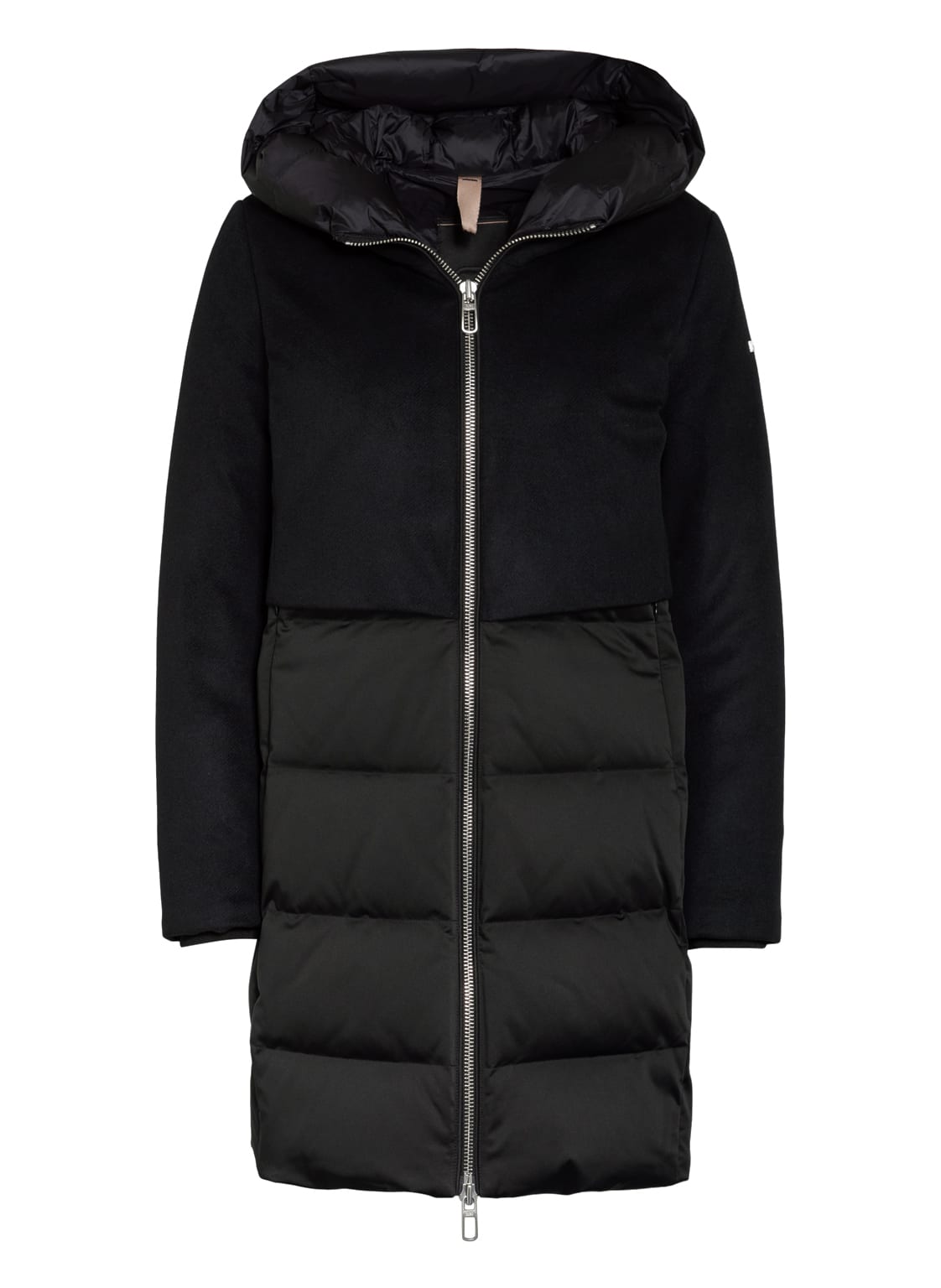 Image of Duno Daunenmantel Baloon Im Materialmix schwarz