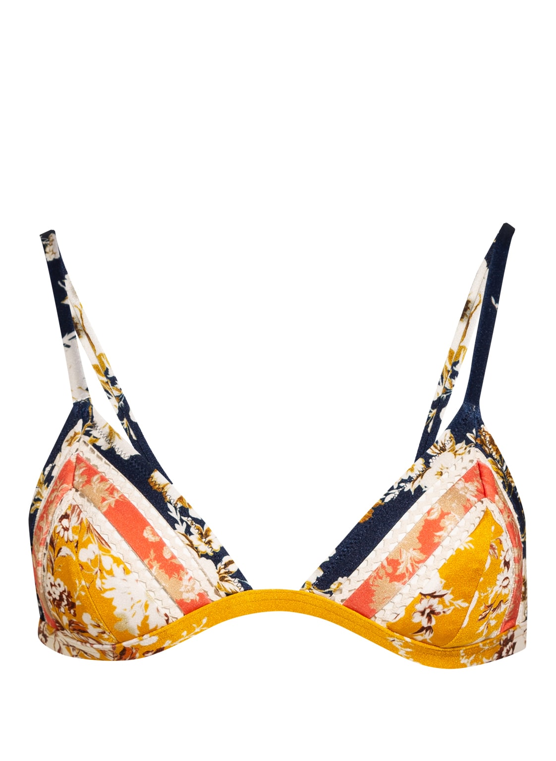 Image of Watercult Triangel-Bikini-Top Patchwork Florals orange