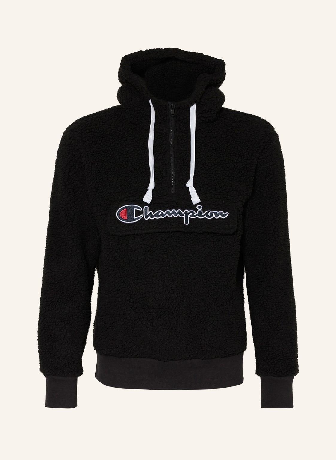 Image of Champion Teddyfell-Hoodie schwarz