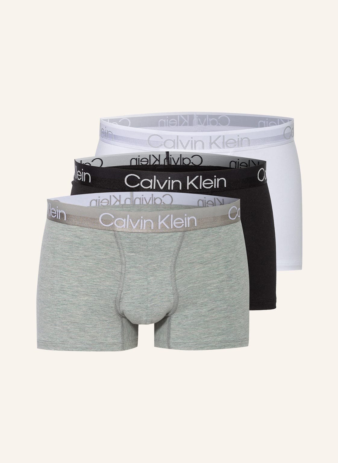 Image of Calvin Klein 3er-Pack Boxershorts Modern Structure grau