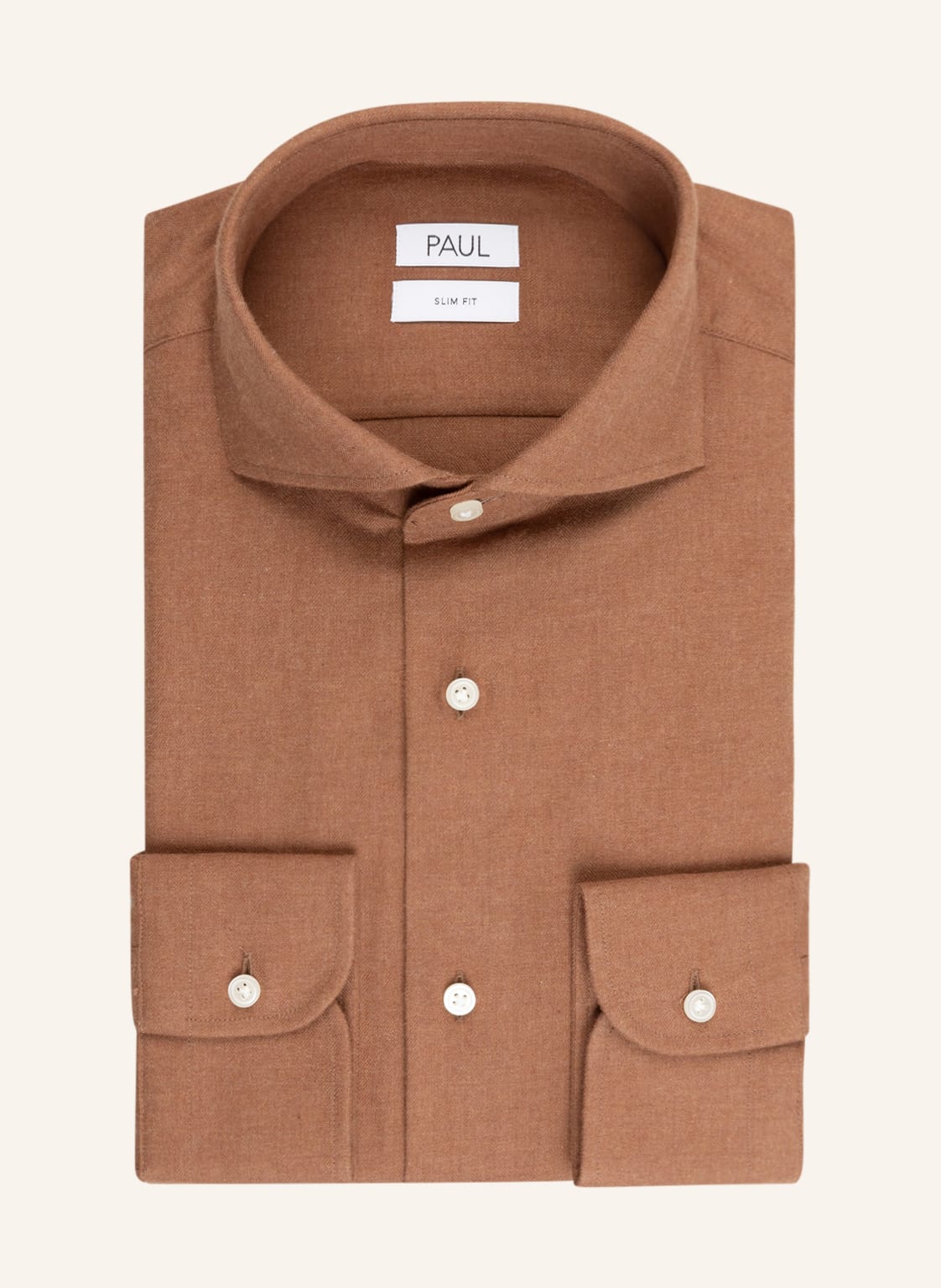 Image of Paul Hemd Slim Fit braun