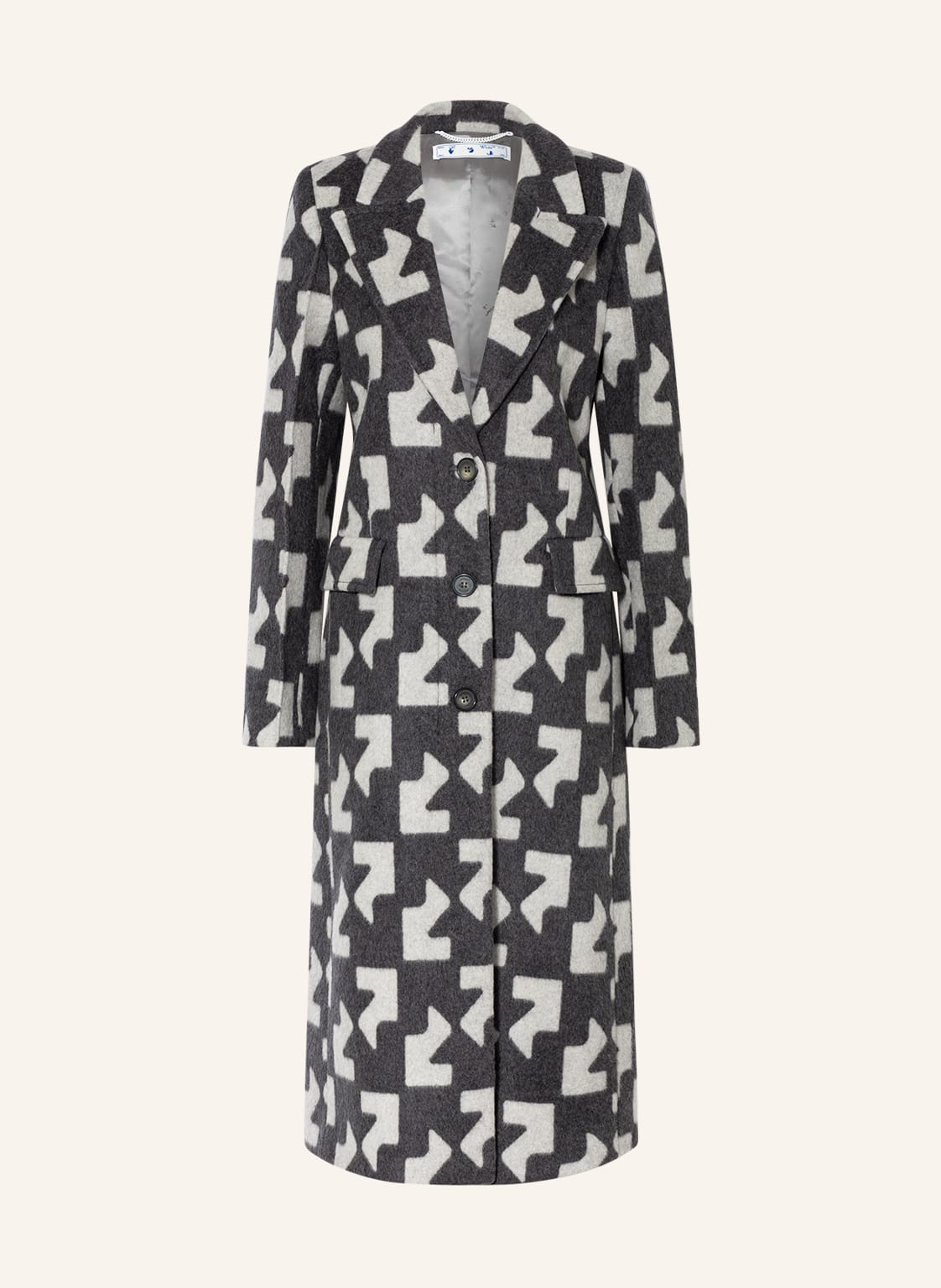 Image of Off-White Wollmantel grau