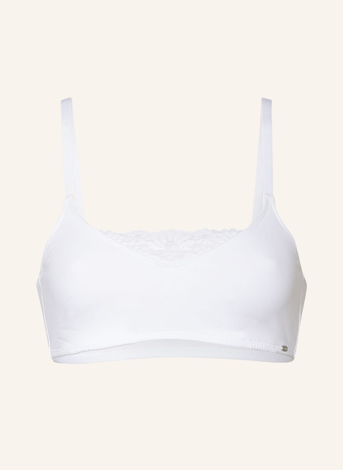Image of Skiny Bustier Cotton Lace weiss