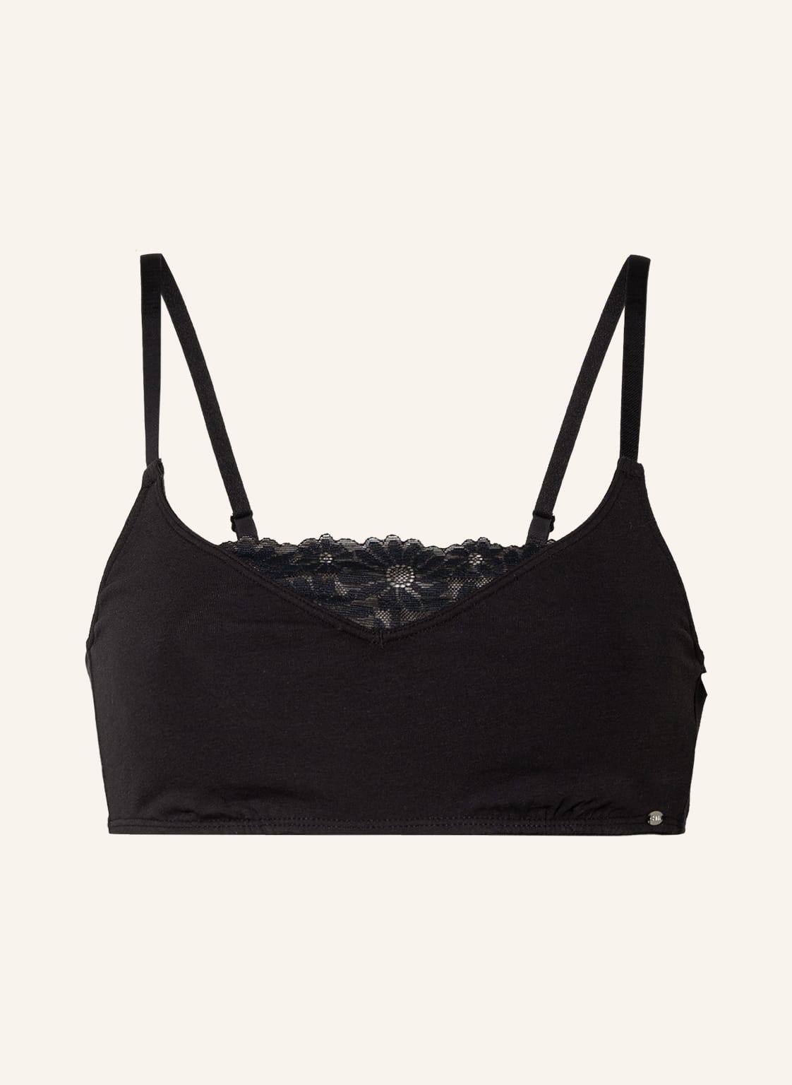 Image of Skiny Bustier Cotton Lace schwarz