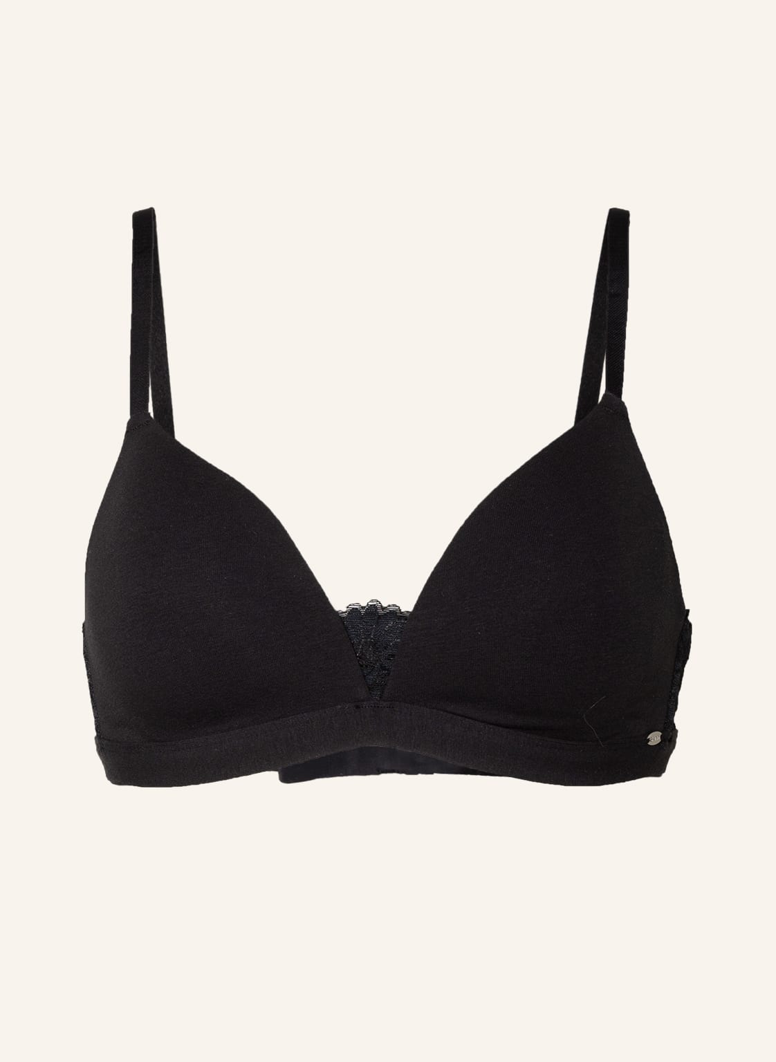 Image of Skiny Triangel-Bh Cotton Lace schwarz