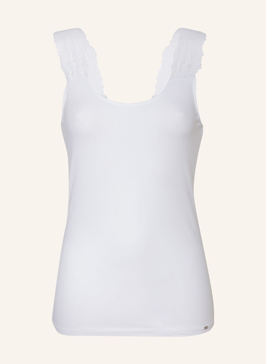 Image of Skiny Top Every Day In Cotton weiss