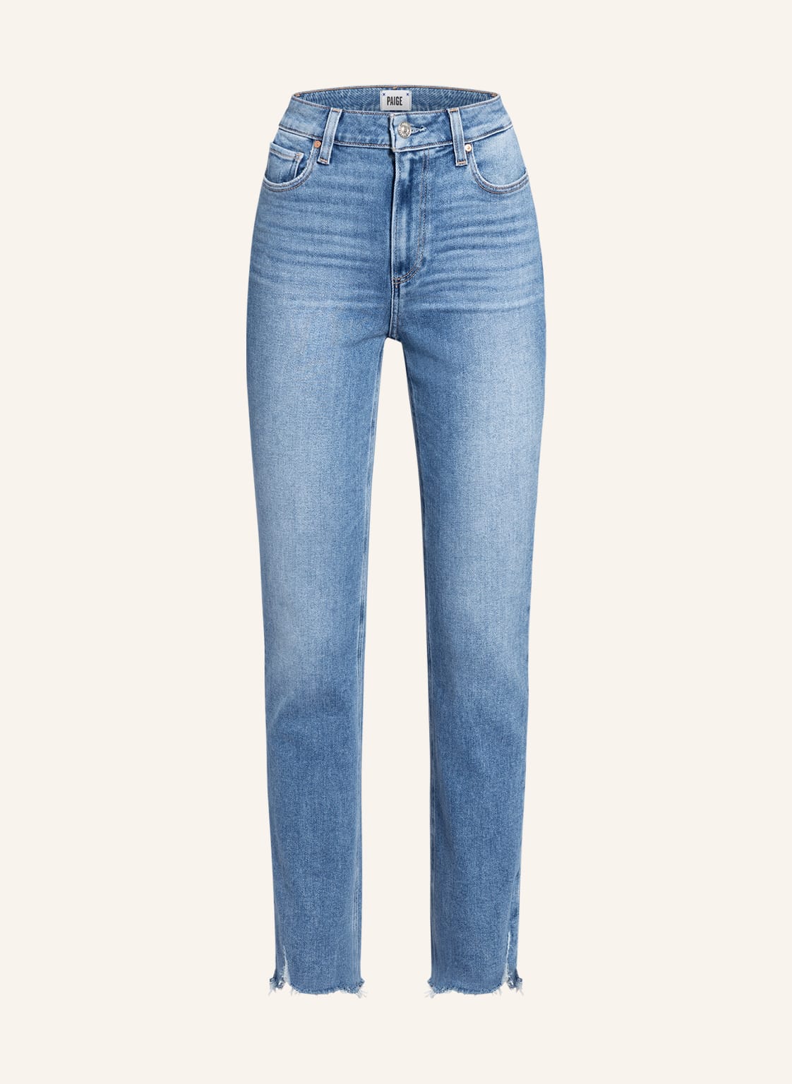 Image of Paige Straight Jeans Cindy blau