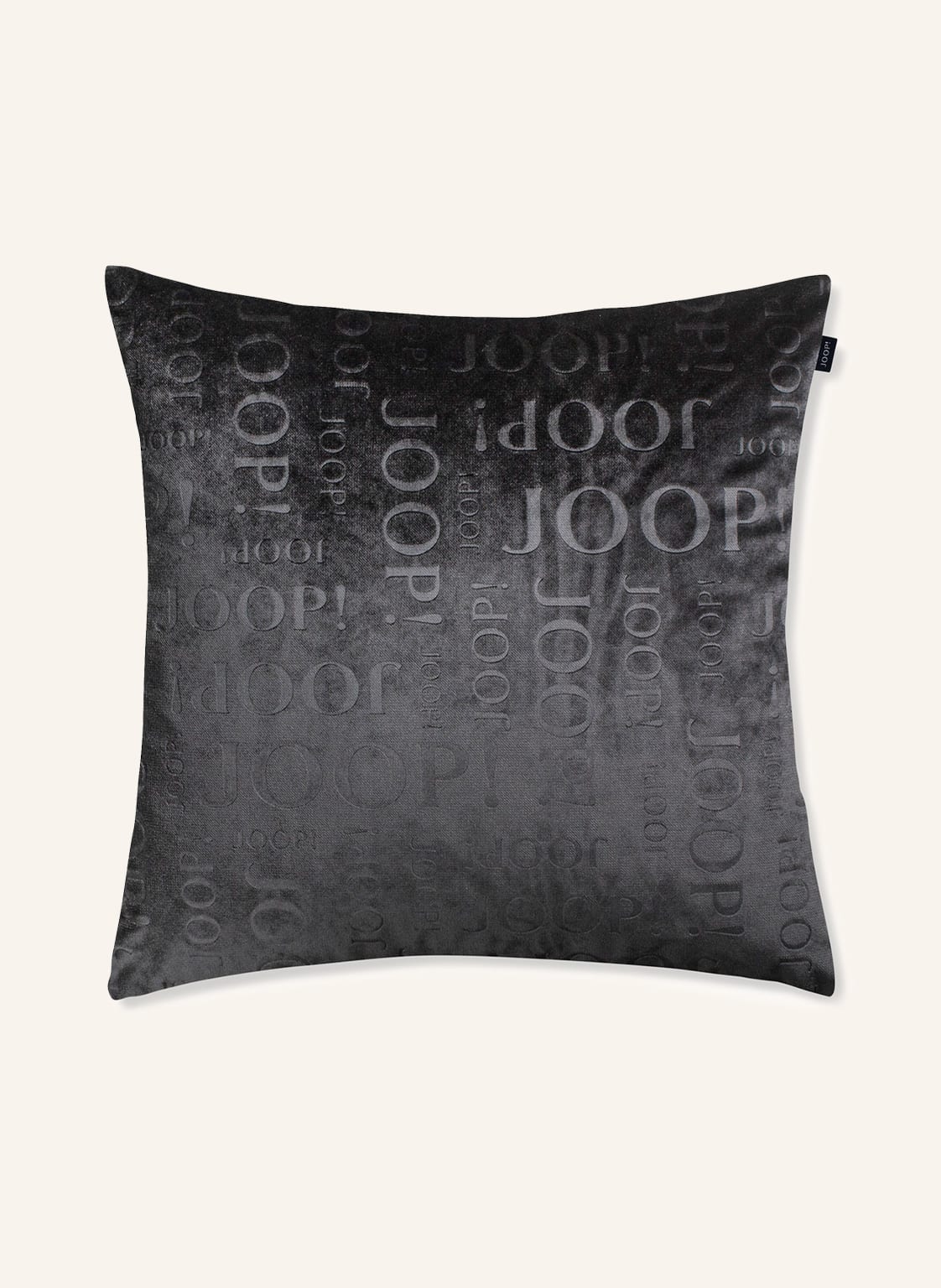 Image of Joop! Samt-Dekokissenhülle Match grau